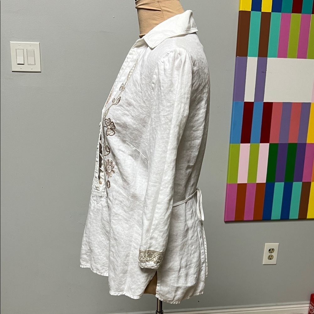 Per Una White Blouse with Floral Embroidery - Picture 5 of 9